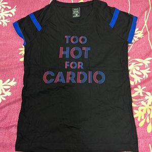 Splash - 'Too Hot for Cardio' Reflective Black Tee