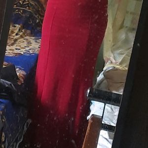 Newme Red Maxi Fishtail Dress