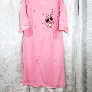 Stylish Pink Kurta Set with Dupatta