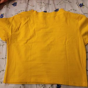 Yellow Crop Tshirt/top