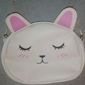 White Colour Rabbit Slingbag