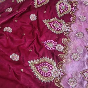 Heavy Net Velvet Lehenga Saree