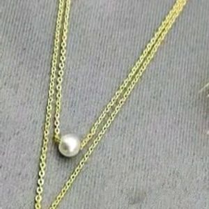 Traditional Brass Pearl With Crystal Work Chain