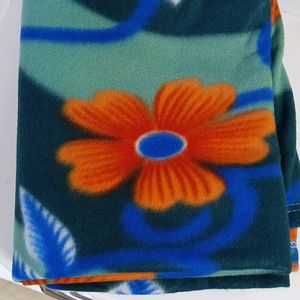 Floral Single Fleece Blanket for AC room (New)