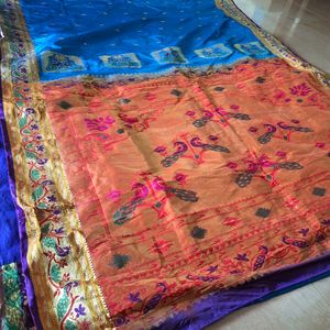 Pithani saree in blue