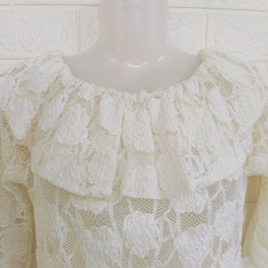 CROCHET OFF-WHITE TUNICS