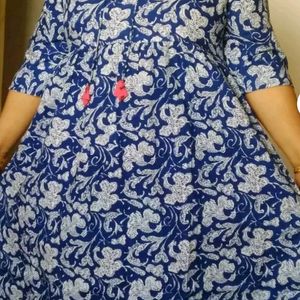 Cotton Printed Anarkali Type Kurti Cum Frock