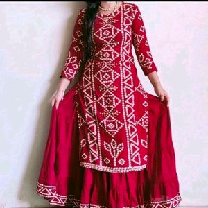 Skirt Kurti With Mask