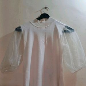 Top With Net Sleeves