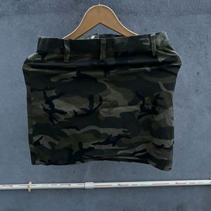 Military Print Skirt