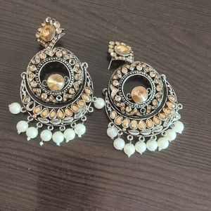 Combo Of Golden Earrings And Jhumka