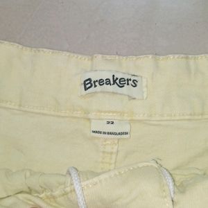 Off Yellow Denim Straight Jeans