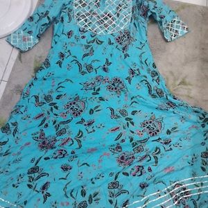 Gota Patti Work Cotton Gown..New