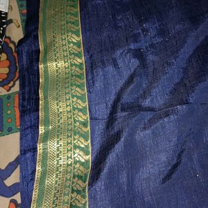 Unused Blue Saree