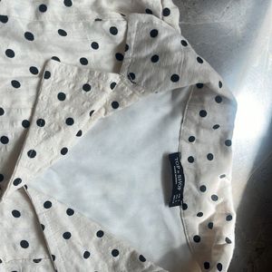 Polka Dot Puff Sleeve Top