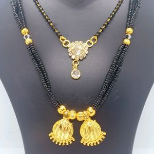 Beautiful Mangalsutra combo of 2 gold plated 18