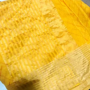 Trendy Yellow Color Sari