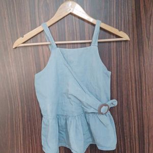 Blue Peplum Top