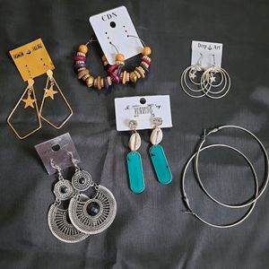 Set Of 6 Earrings