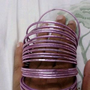 Lavender Metal Bangles - 21