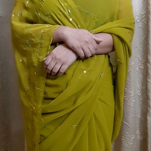 Lime Green Saree🥻🎀