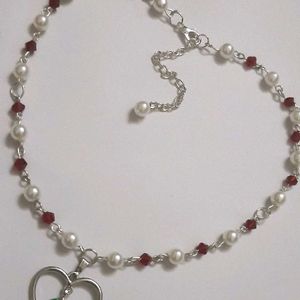 Elegant Cherry Pearl Necklace