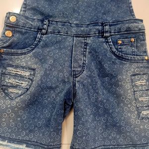 Denim Dungree For Girls