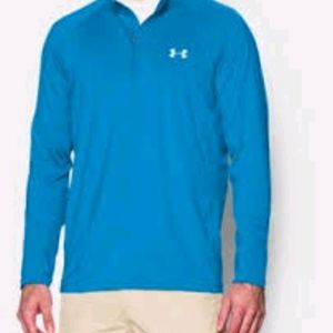 Under Armour Heat Gear Loose  Zip Blue T Shirt