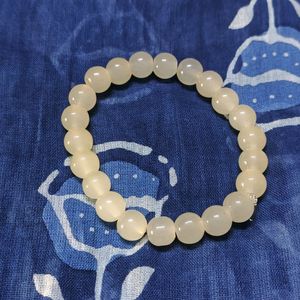 Pearl White Bracelet | Glass Beads Bracele