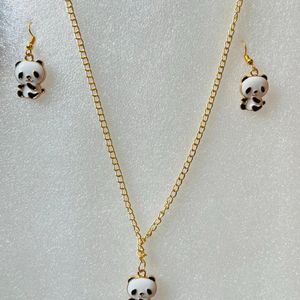 Girls Combo 2 Set Whit Earrings Necklaces