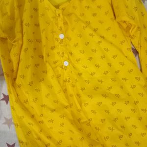 Beautiful Bright Yellowish Kurti 😍