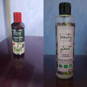 Combo-LoveBeauty & Planet Shampoo & Patanjali Oil