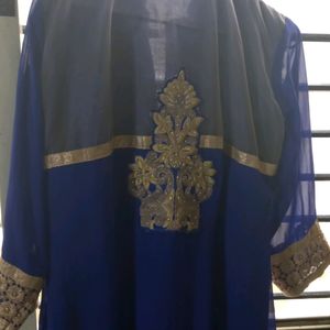 Party Wear Dazzling Royal Blue Kurta