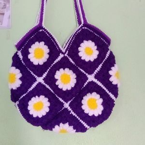 Granny Square Bag In Purple