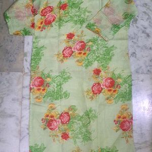 Beautiful Kota Doria Kurti With Cotton Laining