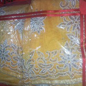 Diwali Special Saree And Blouse With Pearl Work