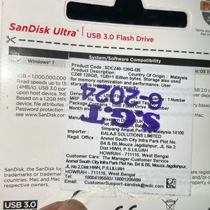 128 GB Sandisk Pen Drive 3.0