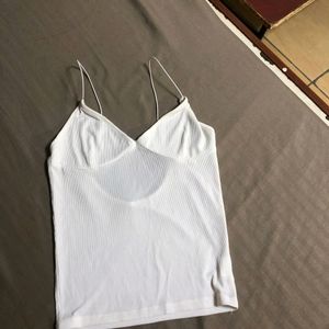 White Low Neck Cami Top