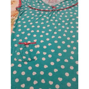 Polka Dots & Hearts Nightgown