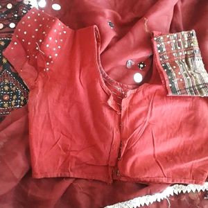 Black And Maroon Lehngha choli