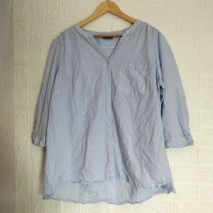 Blue Corian Thrifted Shirt