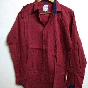 Maroon Cotton Shirt