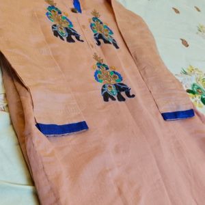 Light Weight KurtiWith beautiful Elephant Embroid