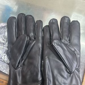 Men Biking Gloves Leather Free Size Mobile Use Too