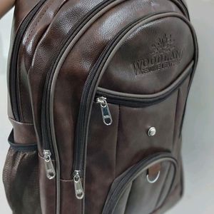 Woodland Coffee Brown LEATHER Bagpack