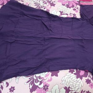 Purple Kurti Set With Only Kurt And Dupatta