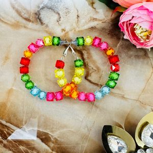 Multicolour Hoop Earrings