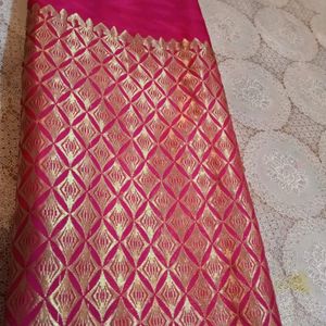 Soft Pink Banarasi Silk Saree