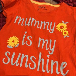 2-3 Year Old Top For Girl-three Tshirts