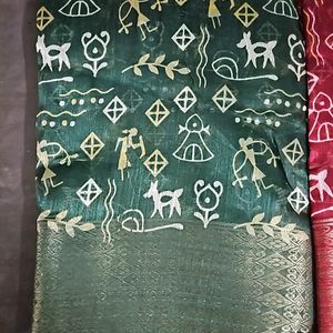 Poly Silk Kota Saree In Combo